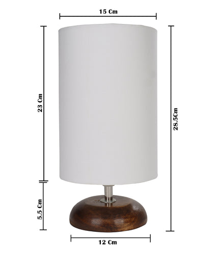 Modern Antique E27 Base Pebble Zen Wooden Table Lamp With Lampshade Nightstand Lamp