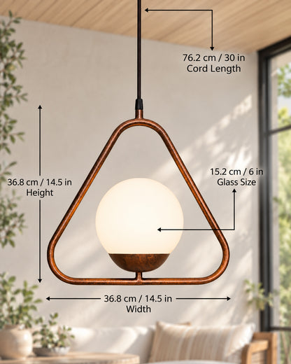 Homesake Chandelier For Living Room,Mid Century Modern Jhumar Lighting For Home Hall, Jhoomar, Chandelier For Living Room (Rubbed Bronze Triangle)