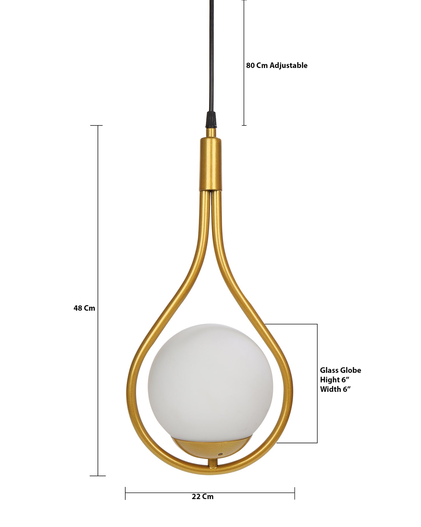 Mid Century Modern Light Chandelier Lighting, White Frosted Glass Globe Lampshade Pendant Indoor Hanging Light Fixture, Golden Water Drop
