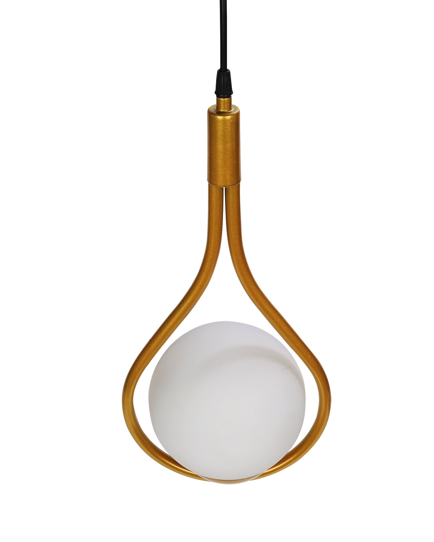 Mid Century Modern Light Chandelier Lighting, White Frosted Glass Globe Lampshade Pendant Indoor Hanging Light Fixture, Golden Water Drop
