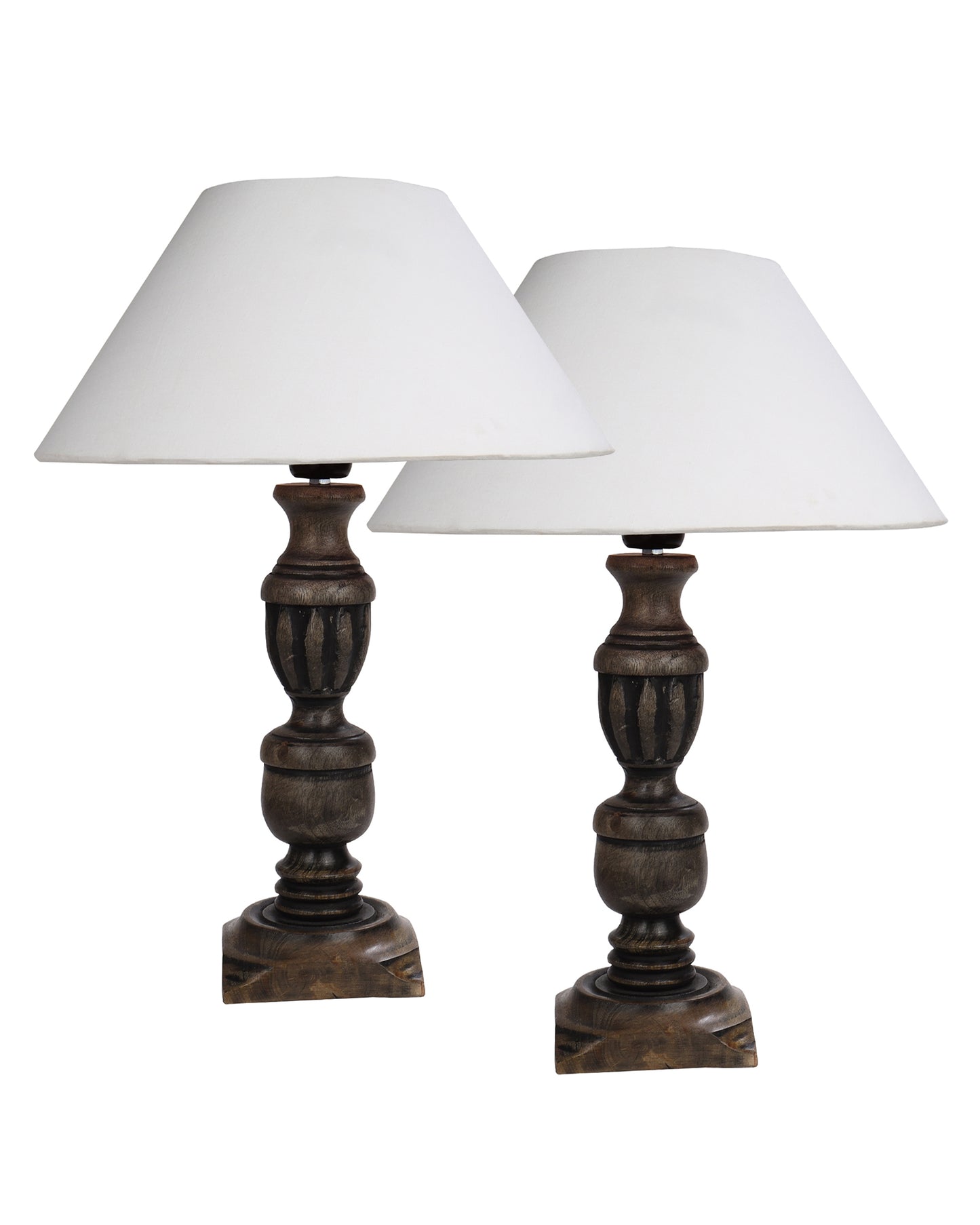 Signature Rustic Table Lamp set of 2, farmhouse Living Room Bedroom House Bedside Nightstand Home Office Reading Light, Cubist