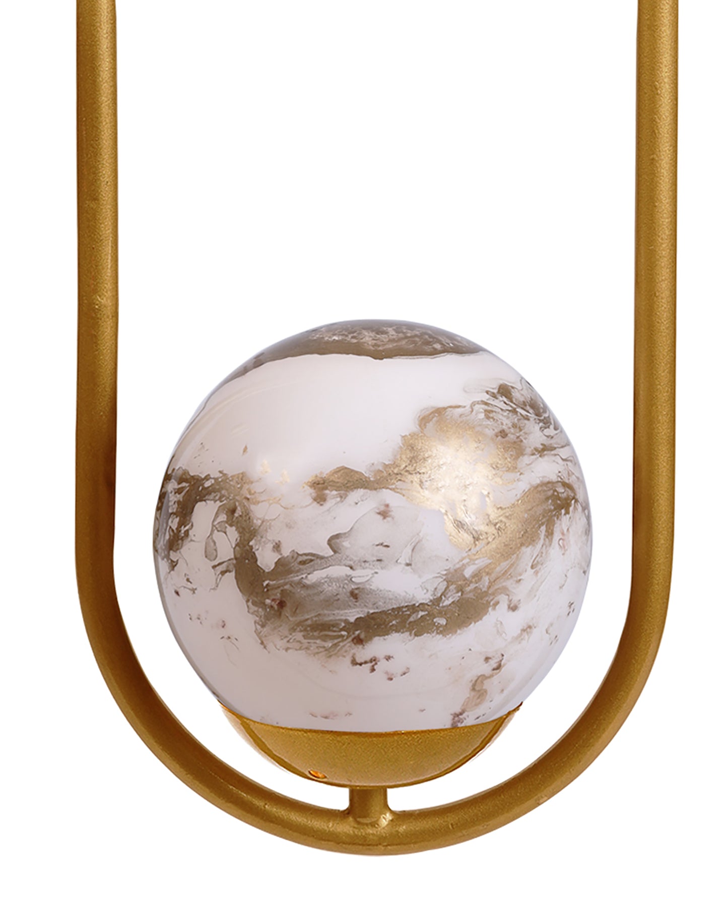 Mid Century Modern Golden Light Chandelier , Planet Series Frosted Glass Globe Lampshade Pendant Indoor Hanging Light Fixture, Oval