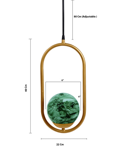 Mid Century Modern Golden Light Chandelier , Planet Series Frosted Glass Globe Lampshade Pendant Indoor Hanging Light Fixture, Oval