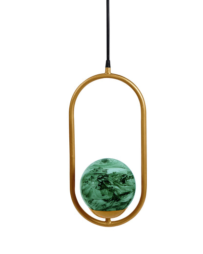 Mid Century Modern Golden Light Chandelier , Planet Series Frosted Glass Globe Lampshade Pendant Indoor Hanging Light Fixture, Oval