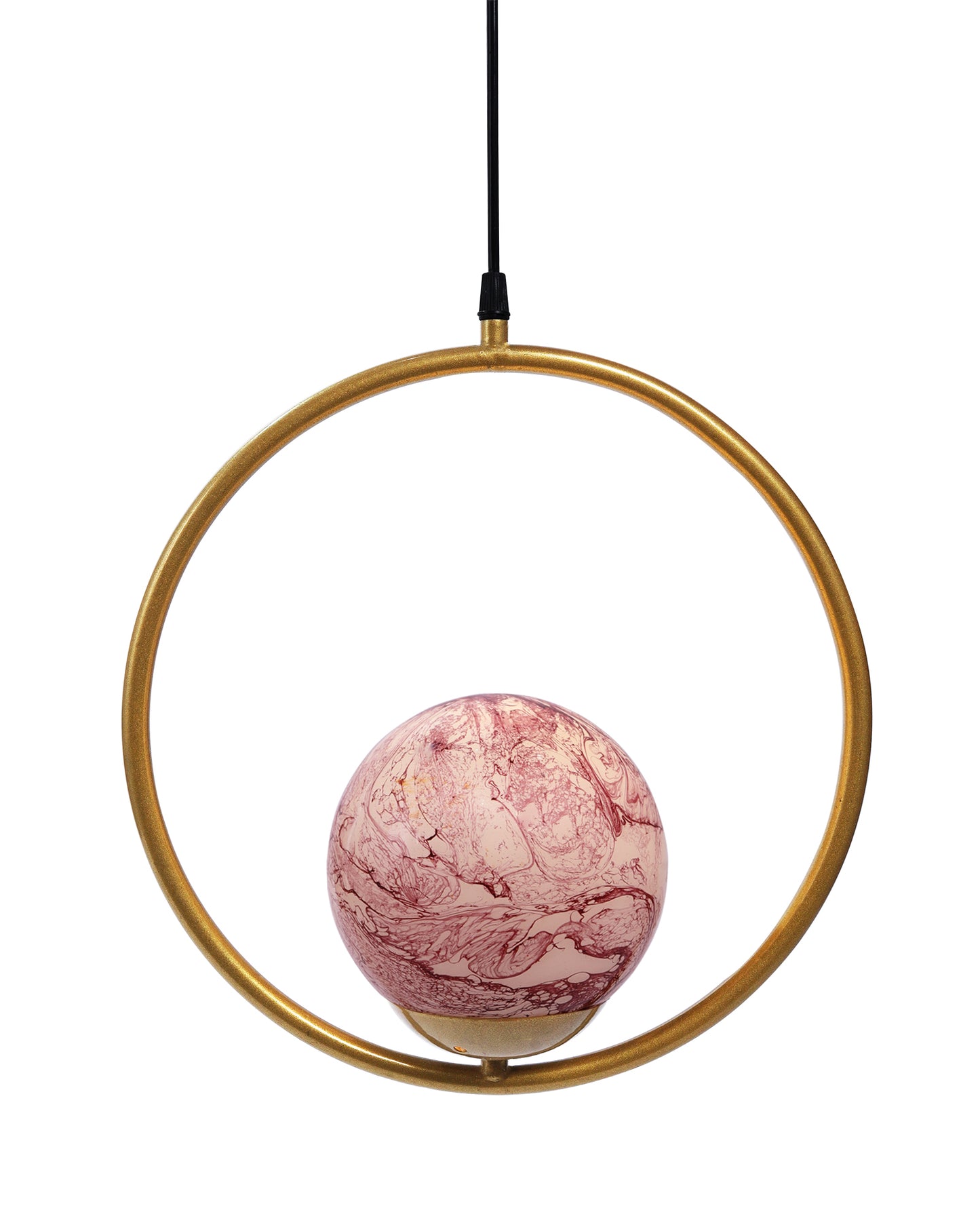 Mid Century Modern Golden Light Chandelier , Planet Series Frosted Glass Globe Lampshade Pendant Indoor Hanging Light Fixture, Round