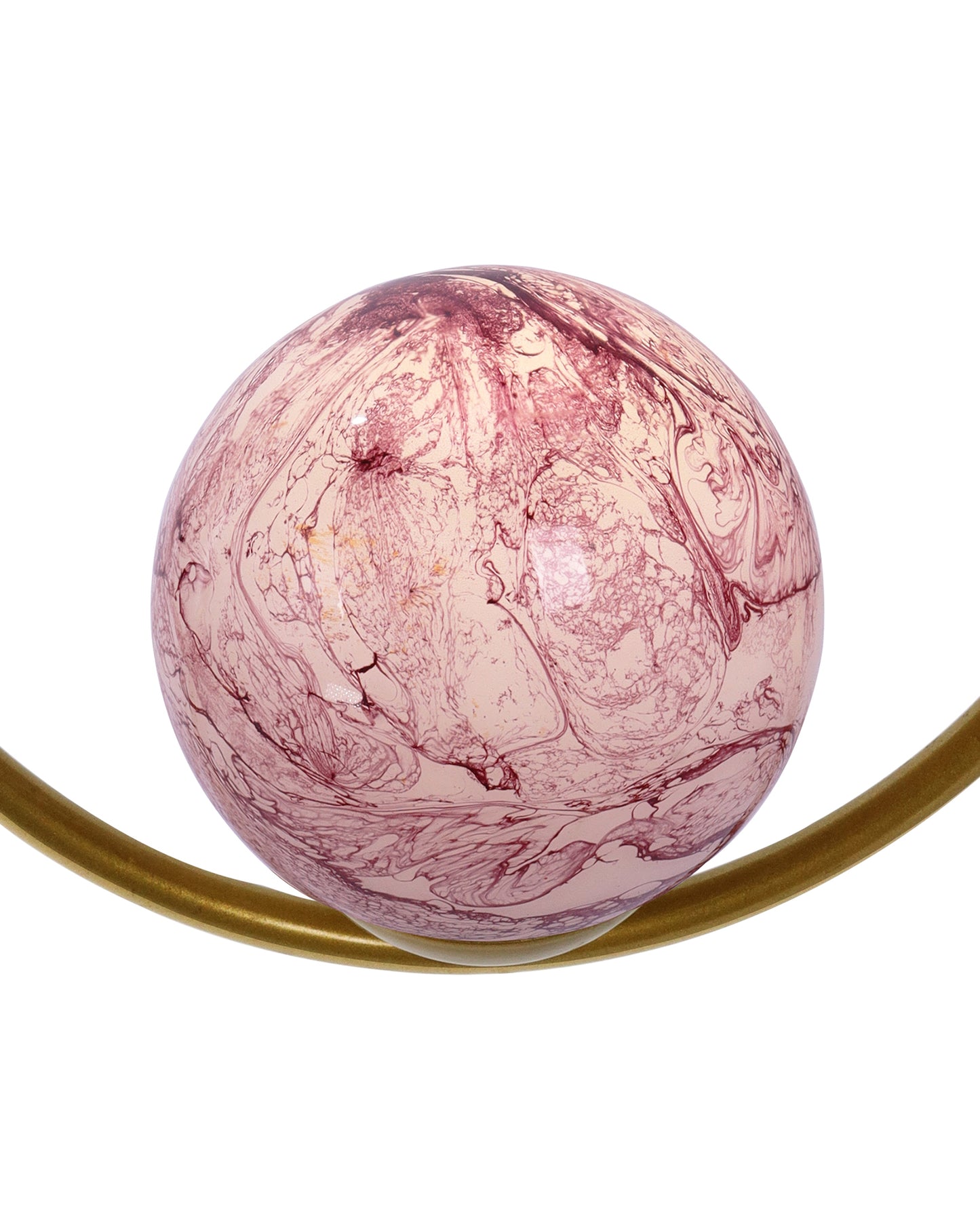 Mid Century Modern Golden Light Chandelier , Planet Series Frosted Glass Globe Lampshade Pendant Indoor Hanging Light Fixture, Round