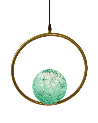 Mid Century Modern Golden Light Chandelier , Planet Series Frosted Glass Globe Lampshade Pendant Indoor Hanging Light Fixture, Round