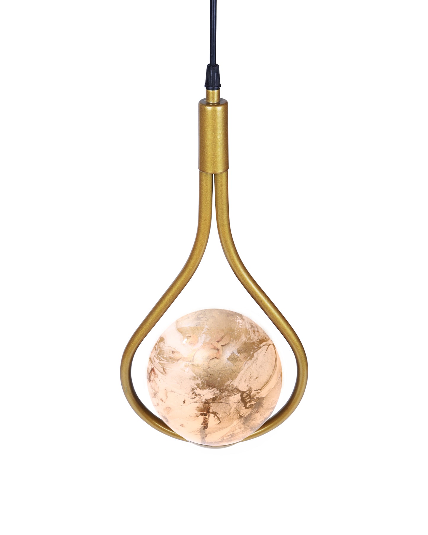 Mid Century Modern Golden Light Chandelier , Planet Series Frosted Glass Globe Lampshade Pendant Indoor Hanging Light Fixture, Water Drop