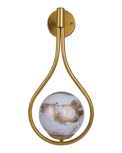 Mid Century Modern Golden Light Wall lamp , Planet Series Frosted Glass Globe Lampshade Light Indoor Hanging Light Fixture, Wall Drop