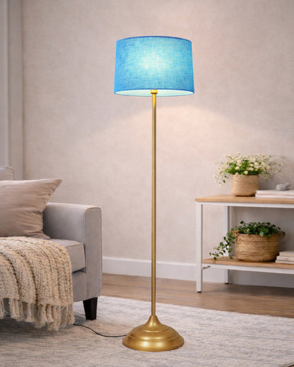Contemporary Metal Floor Lamp,Contemporary Minimalist Standing Floor Light with Iron Legs, E27 Lamp Base, Modern Design Standing Light for Living Room,Bedroom,Antique Gold