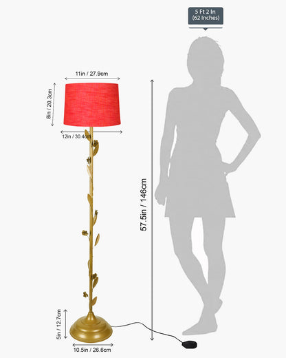 Contemporary Metal Floor Lamp,Contemporary Minimalist Standing Floor Light with Iron Legs, E27 Lamp Base, Modern Design Standing Light for Living Room,Bedroom,Antique Gold