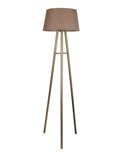 Mid Century Metal Tripod Floor Lamp,Contemporary Minimalist Standing Floor Light with Iron Legs,E27 Lamp Base,Modern Design Standing Light for Living Room,Study Room Antique Gold, Tripod