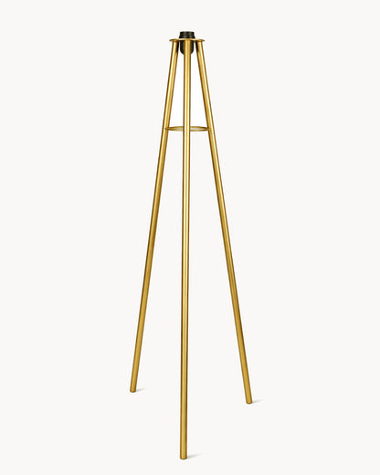 Mid Century Metal Tripod Floor Lamp,Contemporary Minimalist Standing Floor Light with Iron Legs,E27 Lamp Base,Modern Design Standing Light for Living Room,Study Room Antique Gold, Tripod