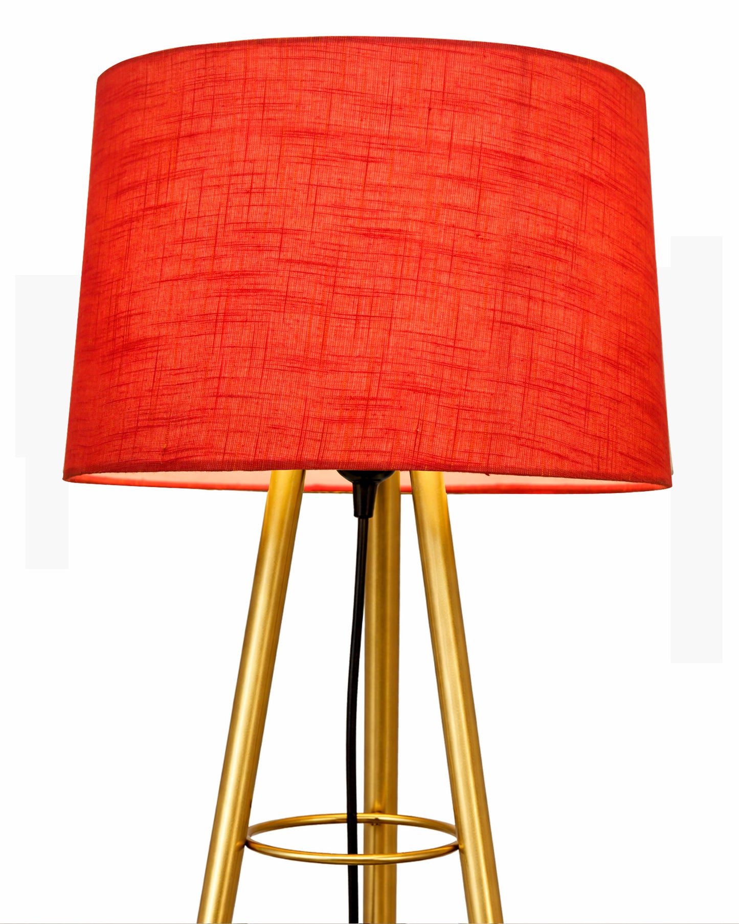 Mid Century Metal Tripod Floor Lamp,Contemporary Minimalist Standing Floor Light with Iron Legs,E27 Lamp Base,Modern Design Standing Light for Living Room,Study Room Antique Gold, Tripod