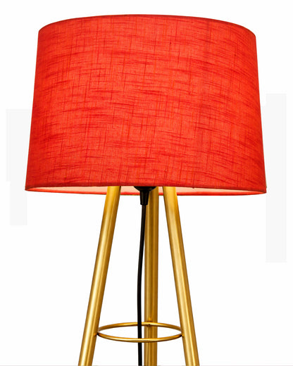 Mid Century Metal Tripod Floor Lamp,Contemporary Minimalist Standing Floor Light with Iron Legs,E27 Lamp Base,Modern Design Standing Light for Living Room,Study Room Antique Gold, Tripod