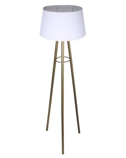 Mid Century Metal Tripod Floor Lamp,Contemporary Minimalist Standing Floor Light with Iron Legs,E27 Lamp Base,Modern Design Standing Light for Living Room,Study Room Antique Gold, Tripod