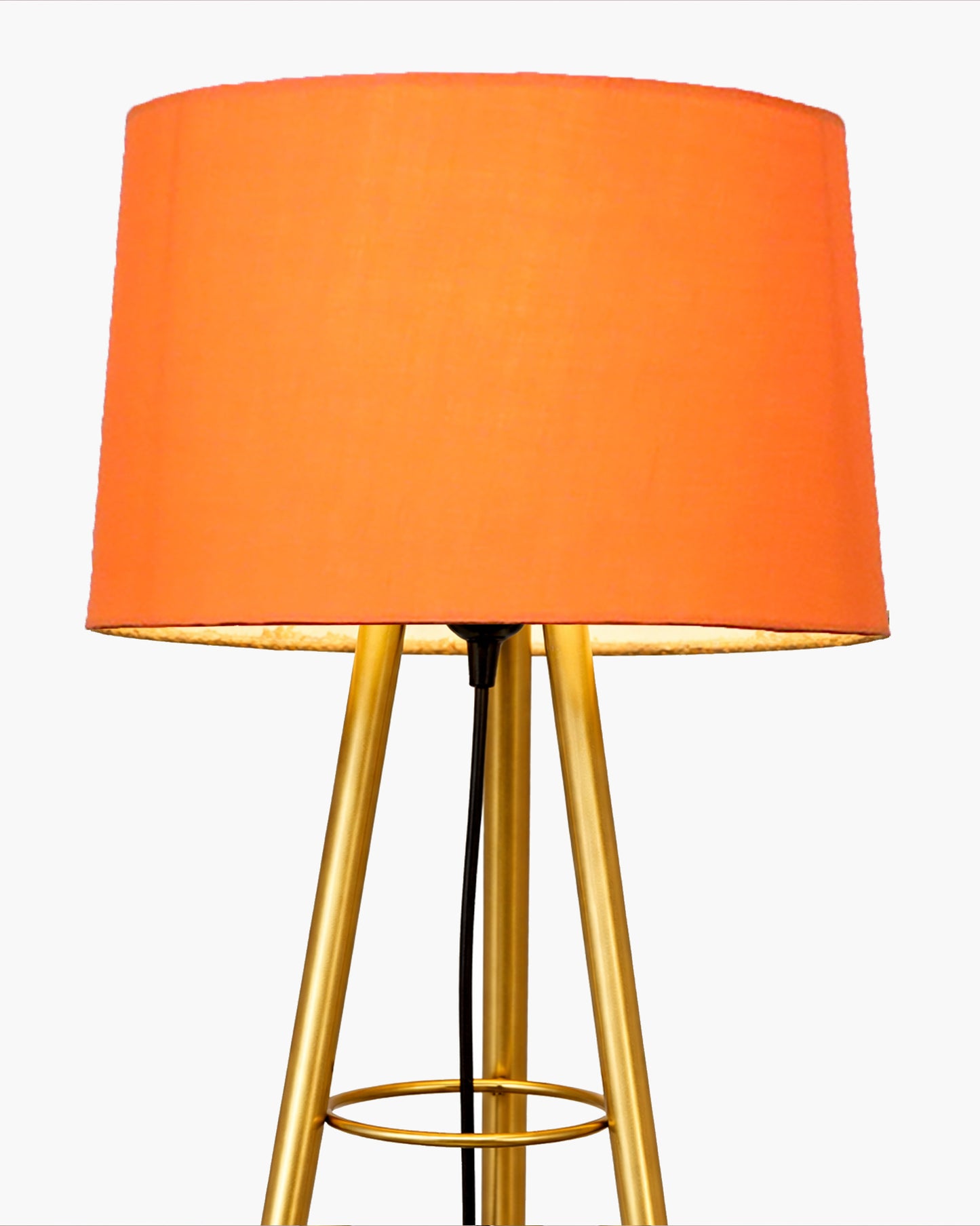 Mid Century Metal Tripod Floor Lamp,Contemporary Minimalist Standing Floor Light with Iron Legs,E27 Lamp Base,Modern Design Standing Light for Living Room,Study Room Antique Gold, Tripod