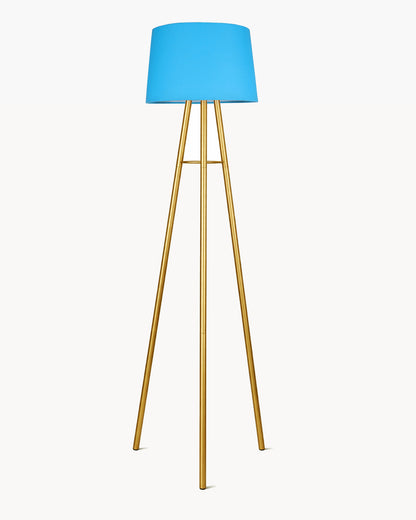 Mid Century Metal Tripod Floor Lamp,Contemporary Minimalist Standing Floor Light with Iron Legs,E27 Lamp Base,Modern Design Standing Light for Living Room,Study Room Antique Gold, Tripod