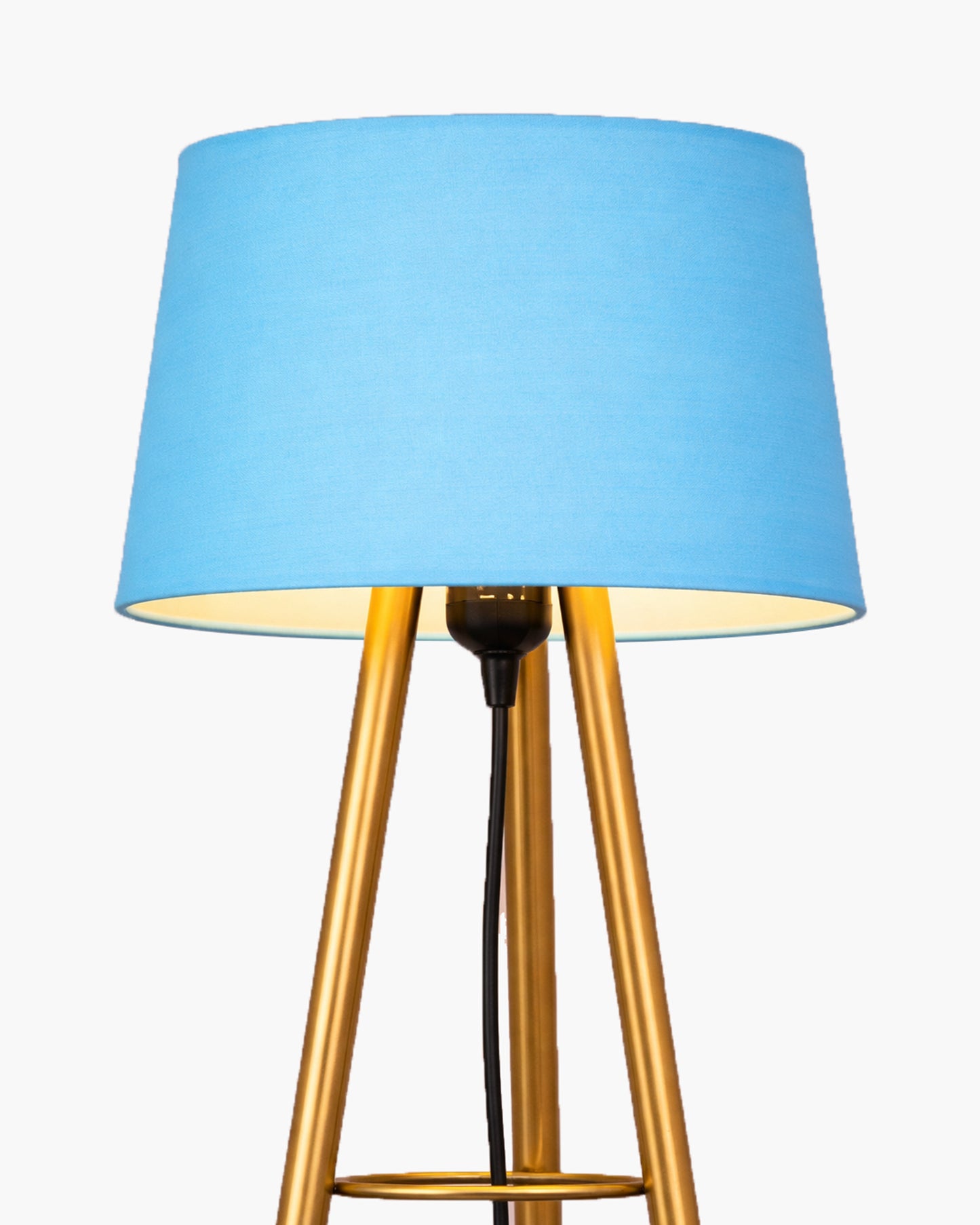 Mid Century Metal Tripod Floor Lamp,Contemporary Minimalist Standing Floor Light with Iron Legs,E27 Lamp Base,Modern Design Standing Light for Living Room,Study Room Antique Gold, Tripod