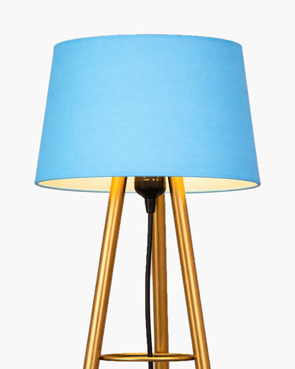 Mid Century Metal Tripod Floor Lamp,Contemporary Minimalist Standing Floor Light with Iron Legs,E27 Lamp Base,Modern Design Standing Light for Living Room,Study Room Antique Gold, Tripod