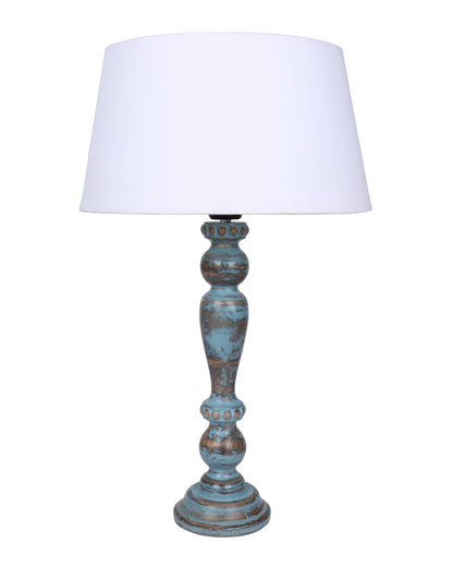 Eureka Polka Wood Table Lamp Bedside Distressed Living Room Light