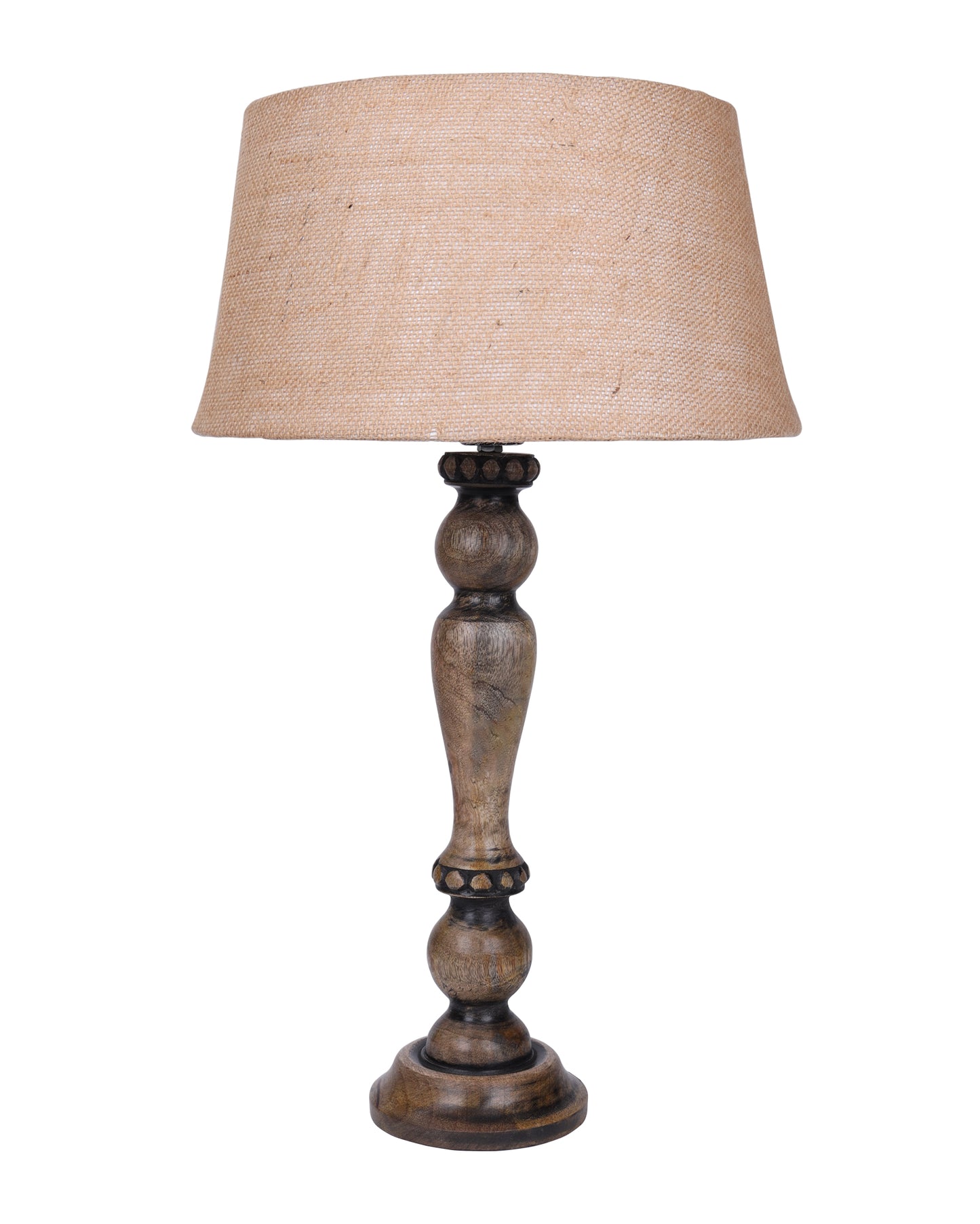 Eureka Polka Wood Table Lamp Bedside Distressed Living Room Light