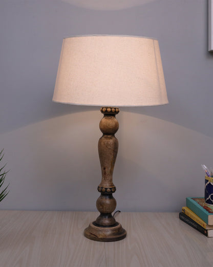 Eureka Polka Wood Table Lamp Bedside Distressed Living Room Light