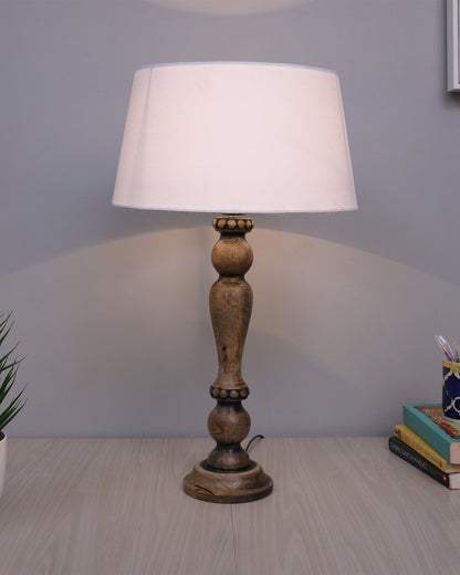 Eureka Polka Wood Table Lamp Bedside Distressed Living Room Light