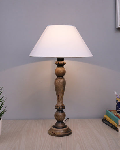 Eureka Polka Wood Table Lamp Bedside Distressed Living Room Light