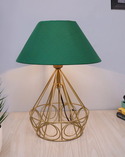Modern Farmhouse Metal Golden Desk Table Lamp, Bedside Living Room