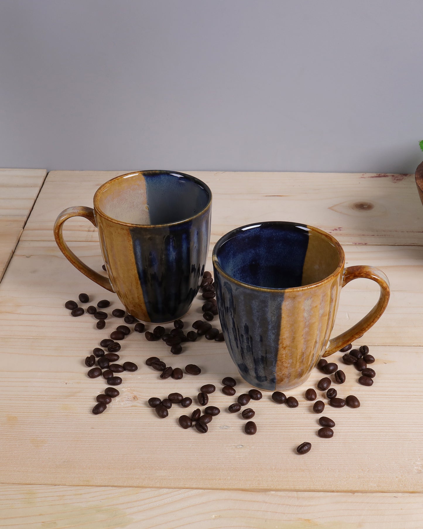 Handmade Irish Coffee Tea & Beer Mugs, Altered Glaze latte Cups, Melon