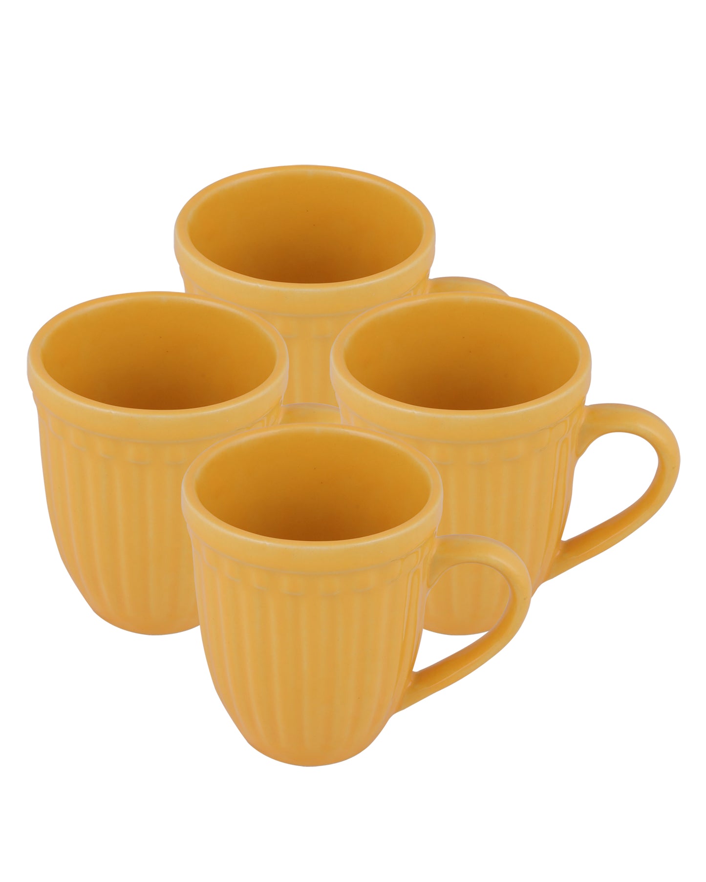 Handmade Irish Coffee Tea & Beer Mugs, Set of four Altered Glaze latte Cups, Strips