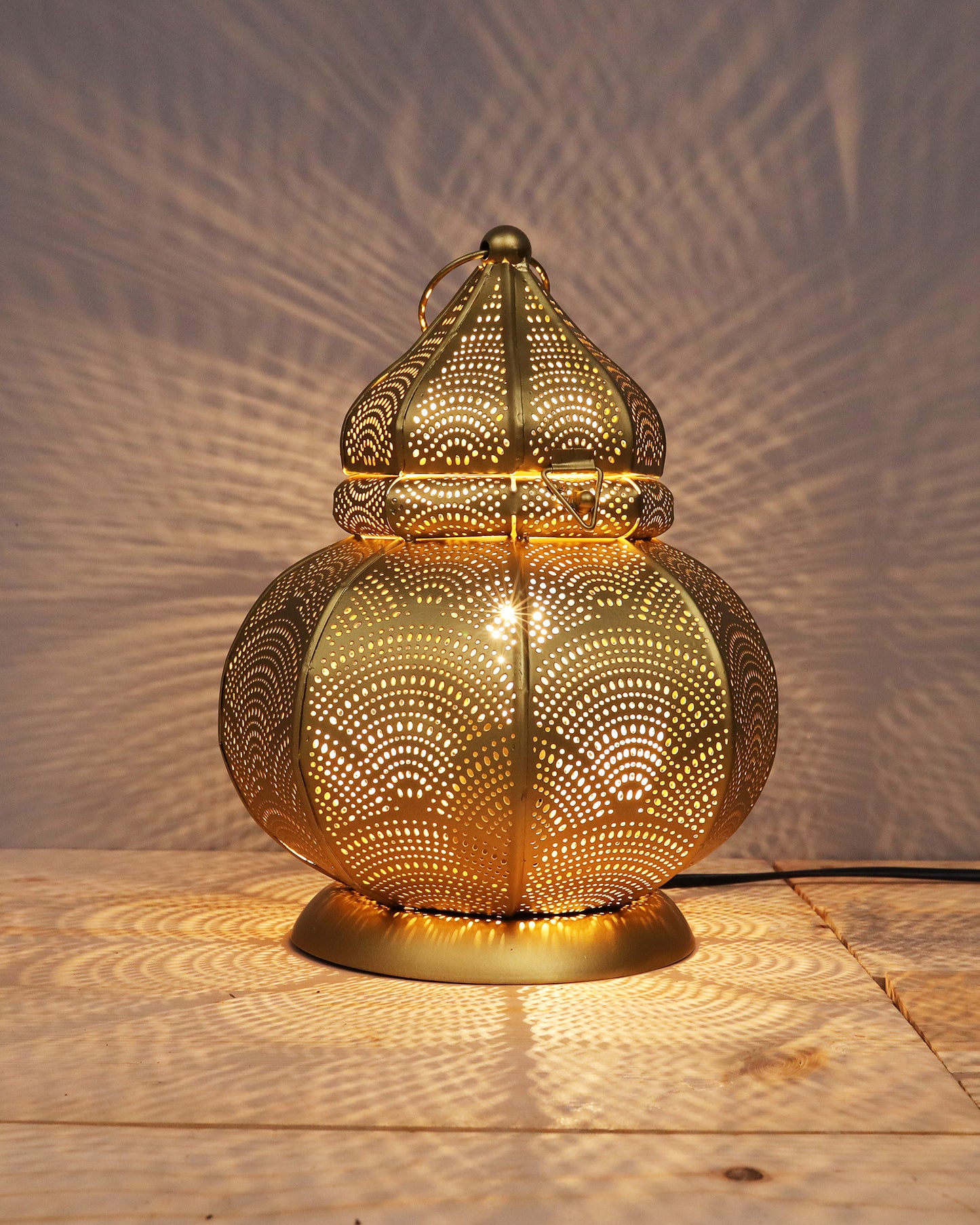 Turkish Desk Lamp Moroccan Decorative Bronze Antique Bohemian Mosaic Table Lamps for Living Room Dining Room Bedroom Large Metal Vintage Bedside Night Lamp