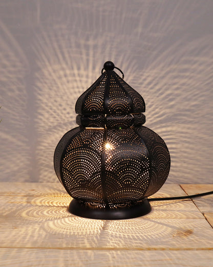 Turkish Desk Lamp Moroccan Decorative Bronze Antique Bohemian Mosaic Table Lamps for Living Room Dining Room Bedroom Large Metal Vintage Bedside Night Lamp