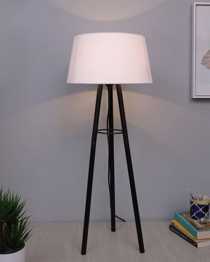 Mid Century Metal Tripod Table Lamp With jute Shade,Contemporary Minimalist Standing Floor, Table Light with 3 Iron Legs,E27 Lamp Base,Modern Design Standing Light for Living Room,Study Room and Bedroom