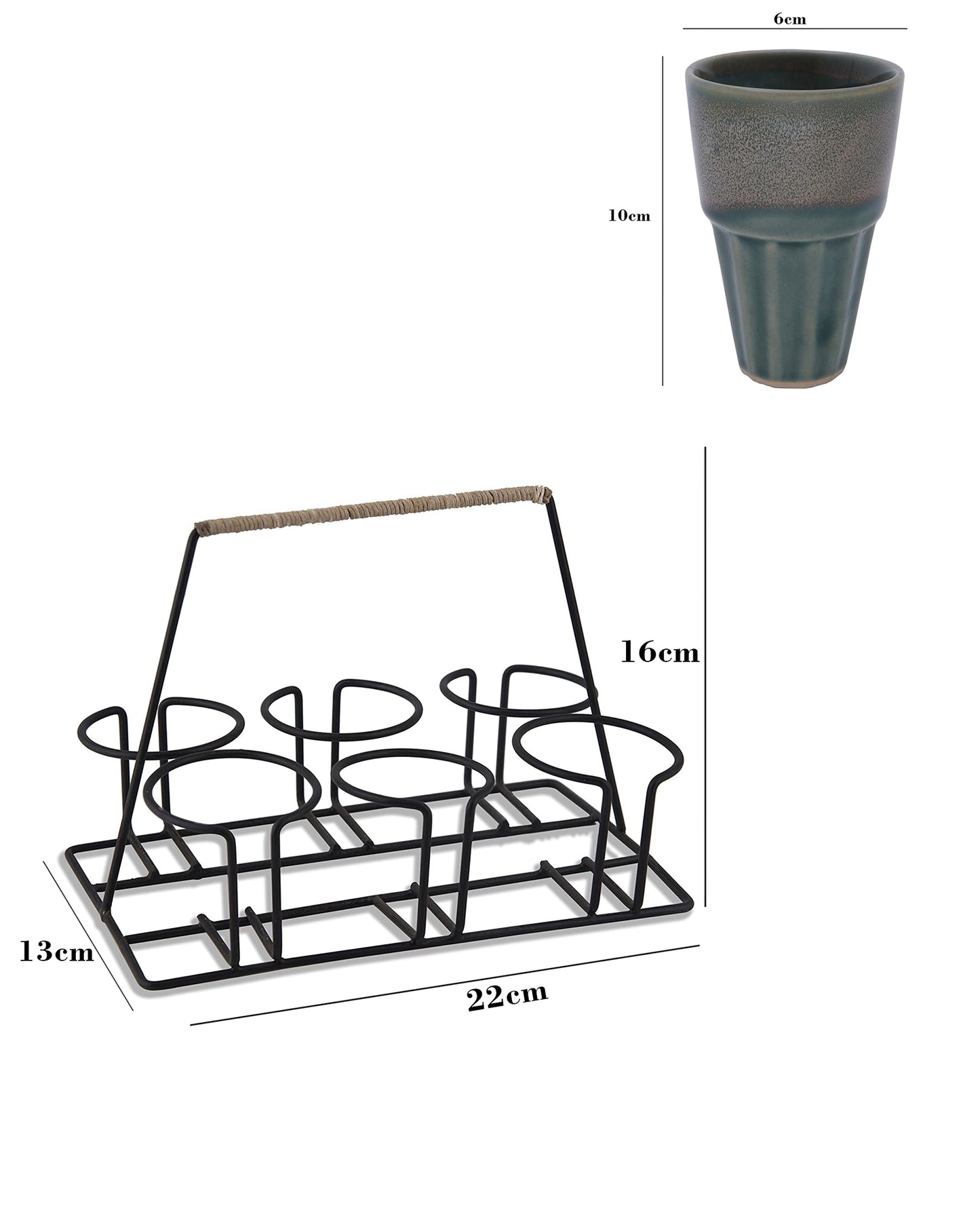 Homesake® Studio poitry chai glass with stand