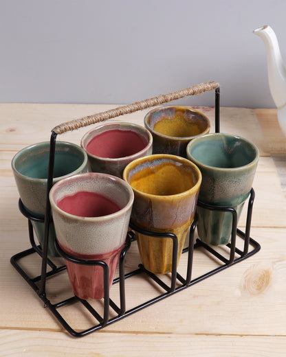 Homesake® Studio poitry chai glass with stand