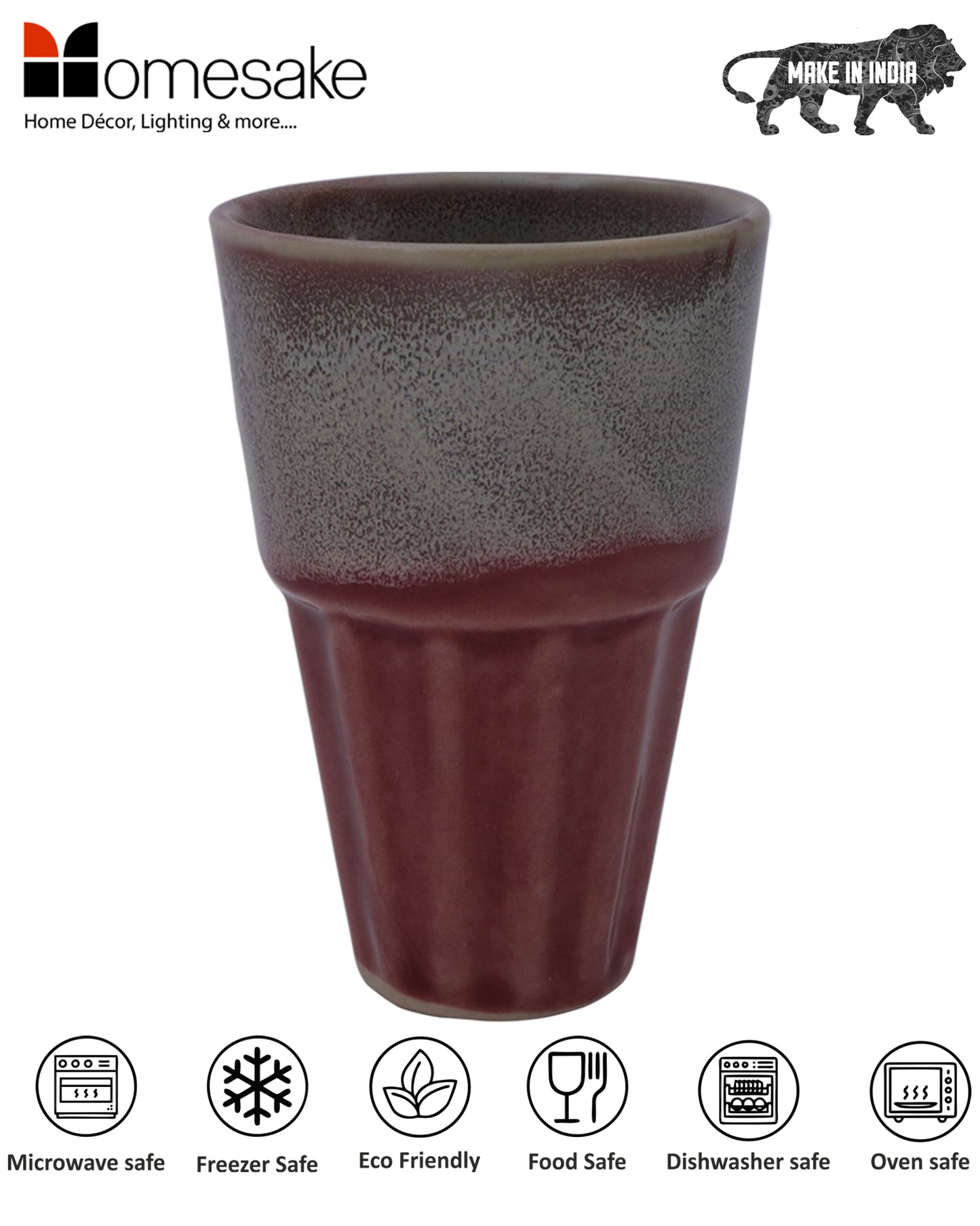 Homesake® Studio poitry chai glass with stand