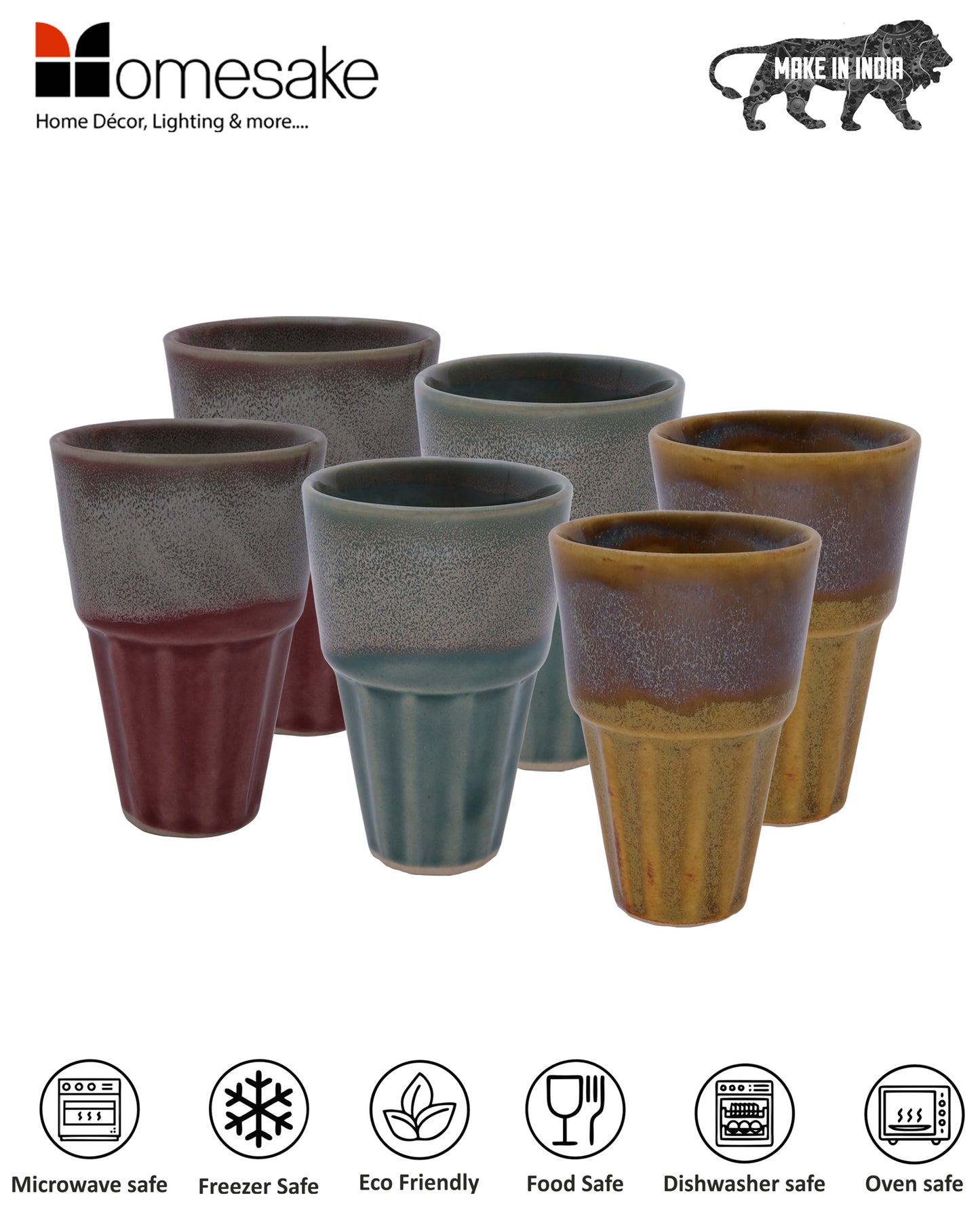 Homesake® Studio poitry chai glass with stand