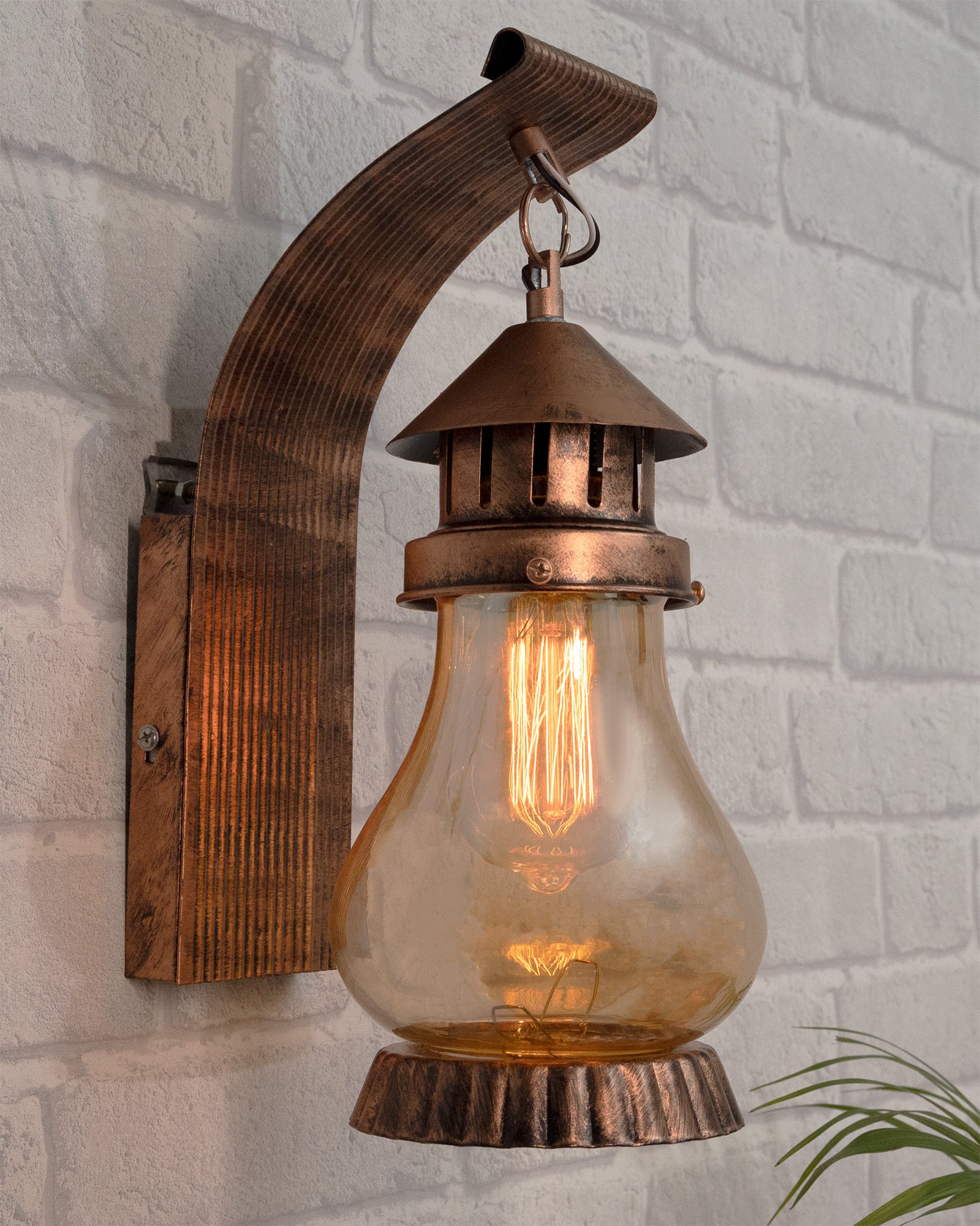 Rustic Wall Light Fixtures, Oil Rubbed Rust Finish Indoor Vintage Wall ...