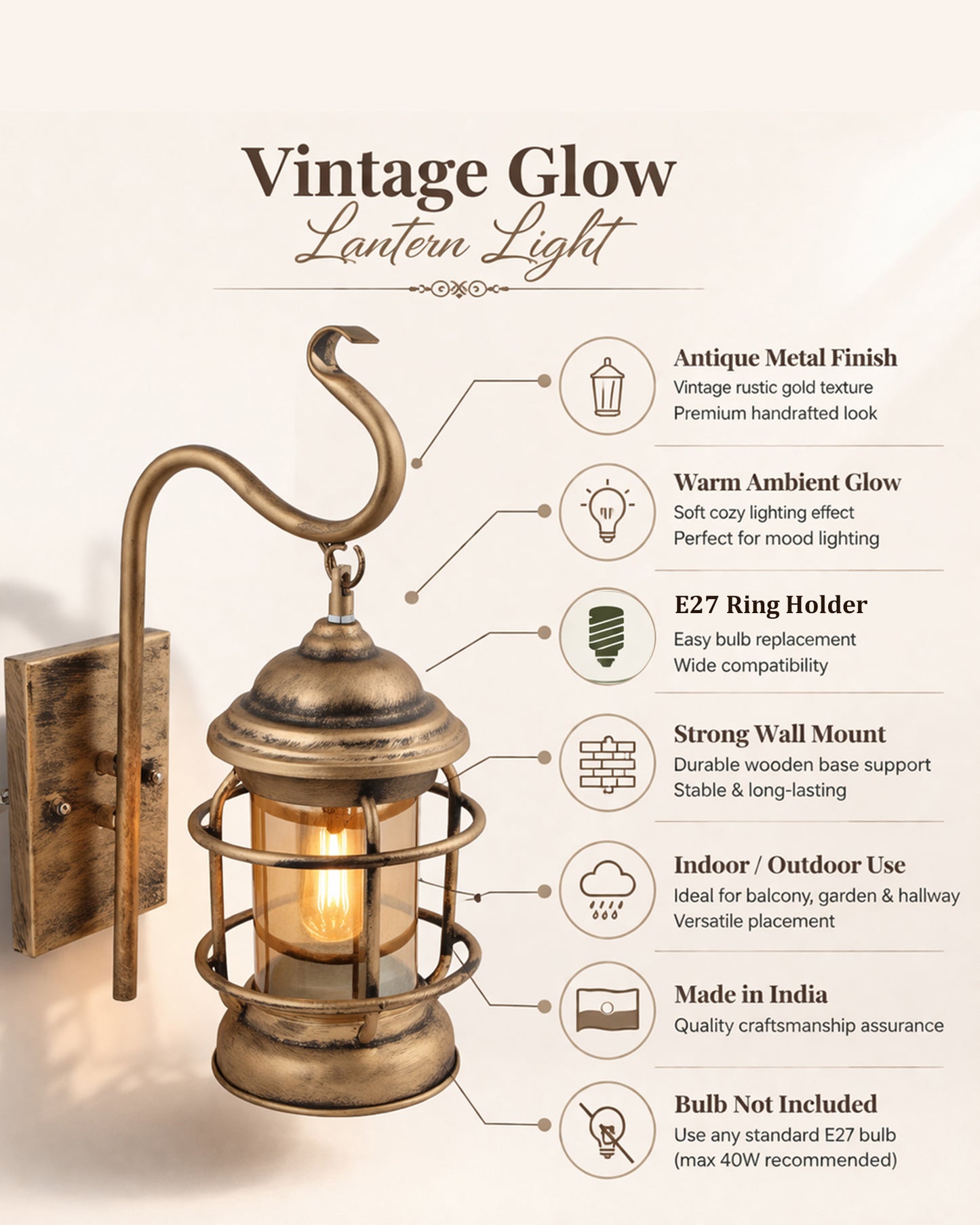 Rustic Wall Light Fixtures, Oil Rubbed Bronze Finish Indoor Vintage Wall Sconce Industrial Lamp Fixture Glass Shade Farmhouse Metal Sconces for Bedroom Living Room Cafe, Wall Cage Cylinder