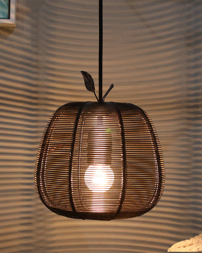 Antique Black Metal pendant light, E27 wire mesh ceiling lamp, Apple