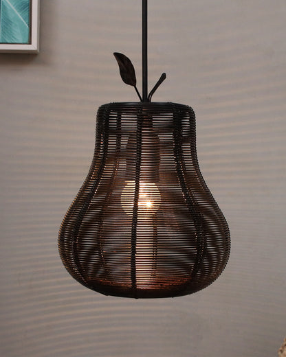 Antique Black Metal pendant light, E27 wire mesh ceiling lamp, Pear