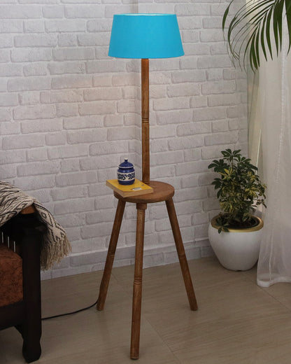 Table,Tripod Wooden Floor Lamp, Mid Century Standing Lamp, E27 Lamp Base, With Shade Modern Design Floor Reading Lamp for Living Room Bedroom, Study Room and Office