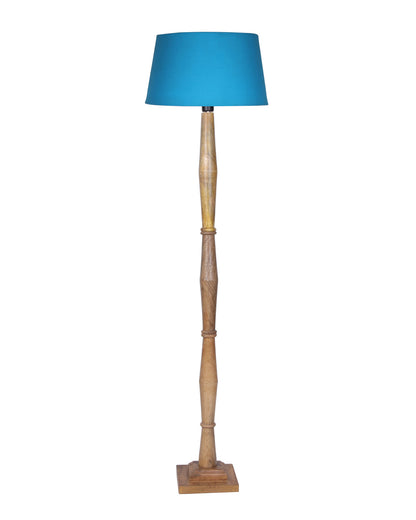Wood Antique Candlestick Fabric Drum Shade Decor for Living Room Reading House Bedroom Home, Natural Diamond