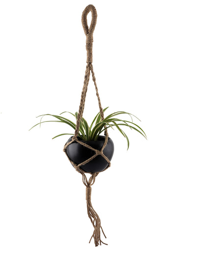 Hanging Macrame Planter Medium Jute with Pot Pack of 1