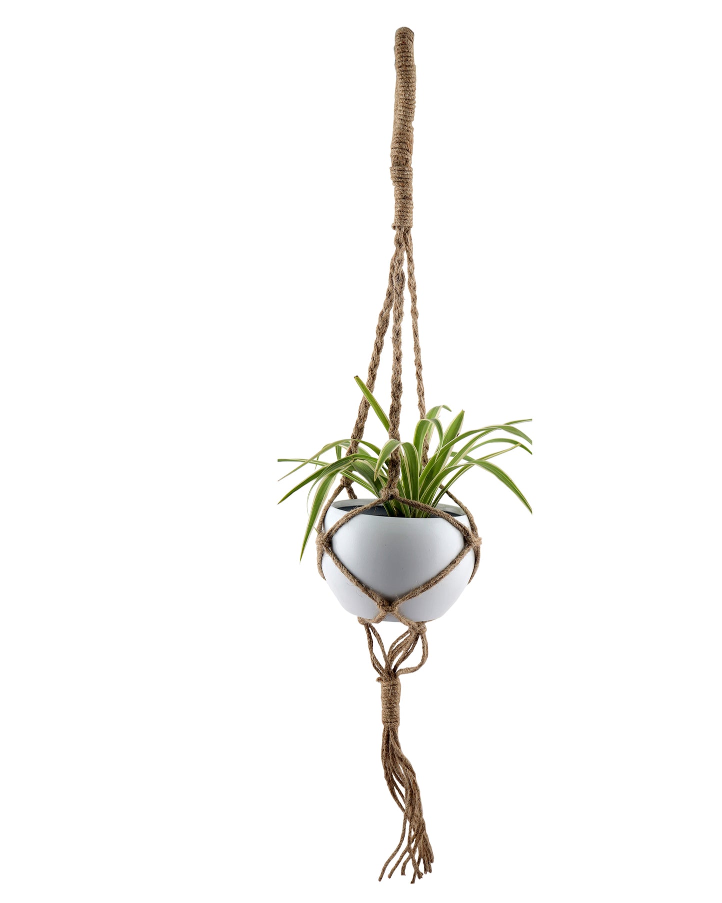 Hanging Macrame Planter Medium Jute with Pot Pack of 1
