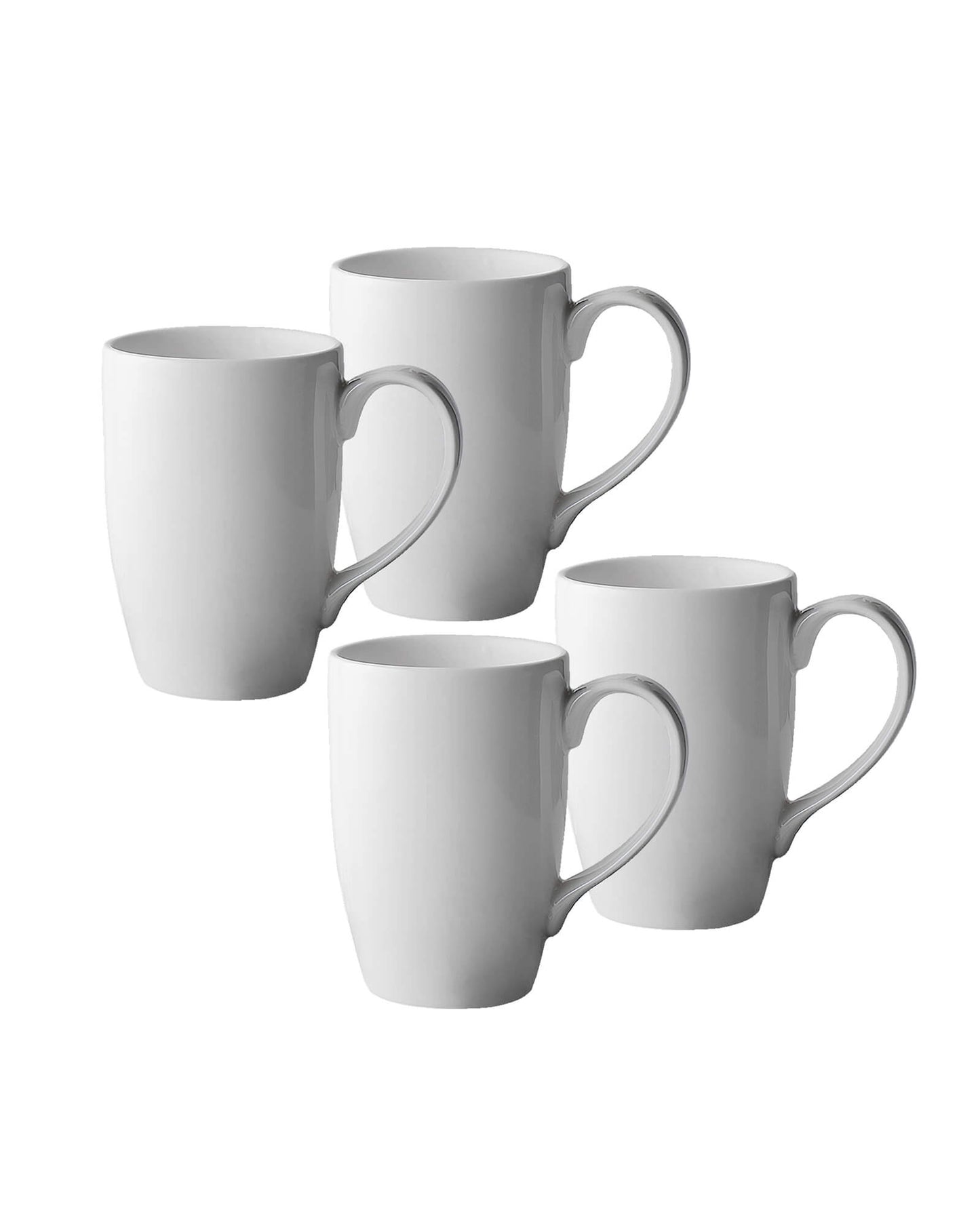 Prime Morning Tea Coffee Milk Mug, 300 ml,  Porcelain, Set of 4