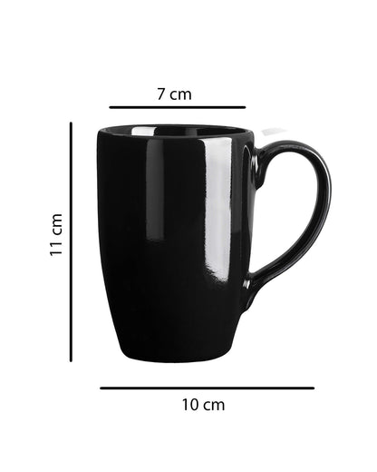 Prime Morning Tea Coffee Milk Mug, 300 ml,  Porcelain, Set of 4