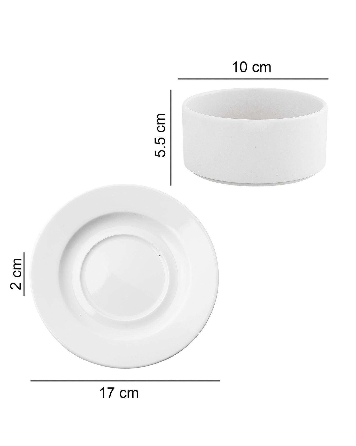 Fine Porcelain Classic Soup Bowl with Saucer
